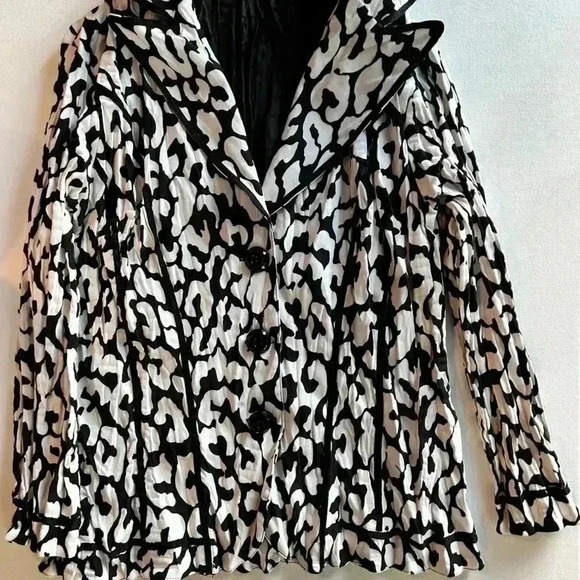Alberto Makali Black & White button down jacket Size M - Picture 3 of 10